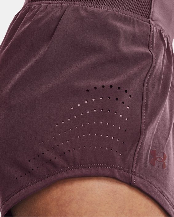 Women's UA Speedpocket Shorts, Purple, pdpMainDesktop image number 6